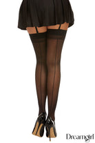 Dreamgirl Sheer Thigh High Stockings in Black Lingerie by Dreamgirl- The Nookie