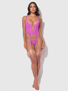 Reanna Lace & Chain Bustier & G-String Set Lingerie by House of Desire- The Nookie