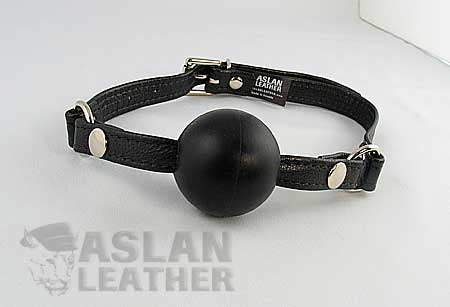 Silicone Ball Gag in Black Kink by Aslan Leather- The Nookie