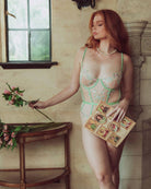 Doll Floral Embroidered Bodysuit Lingerie by Kilo Brava- The Nookie