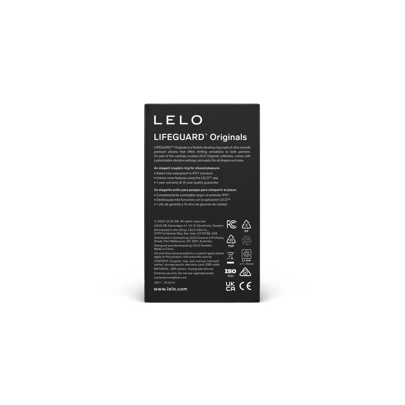 Lelo Lifeguard Originals Cock Ring by Lelo- The Nookie
