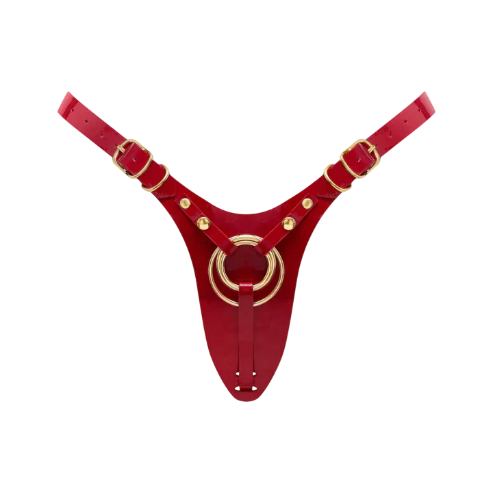 Leatherette Harness Fabulous in Red Harness by Strap-On-Me- The Nookie