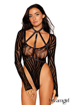 Zebra Teddy and Harness Lingerie by Dreamgirl- The Nookie