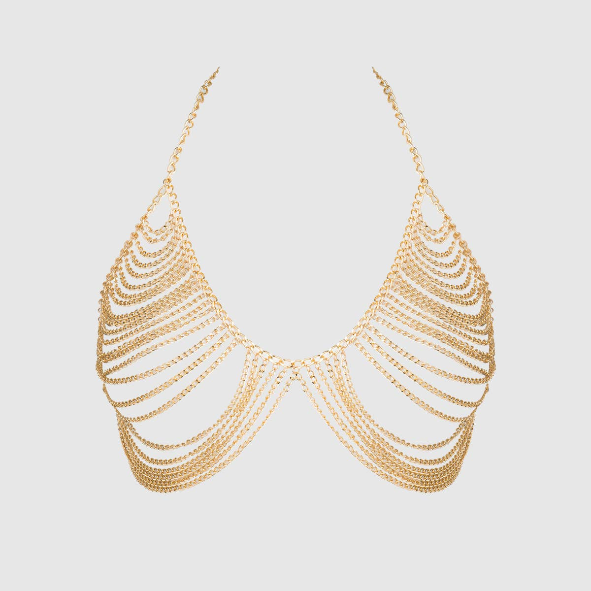 Chain Drape Bralette in Gold Lingerie by House of Desire- The Nookie