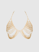 Chain Drape Bralette in Gold Lingerie by House of Desire- The Nookie