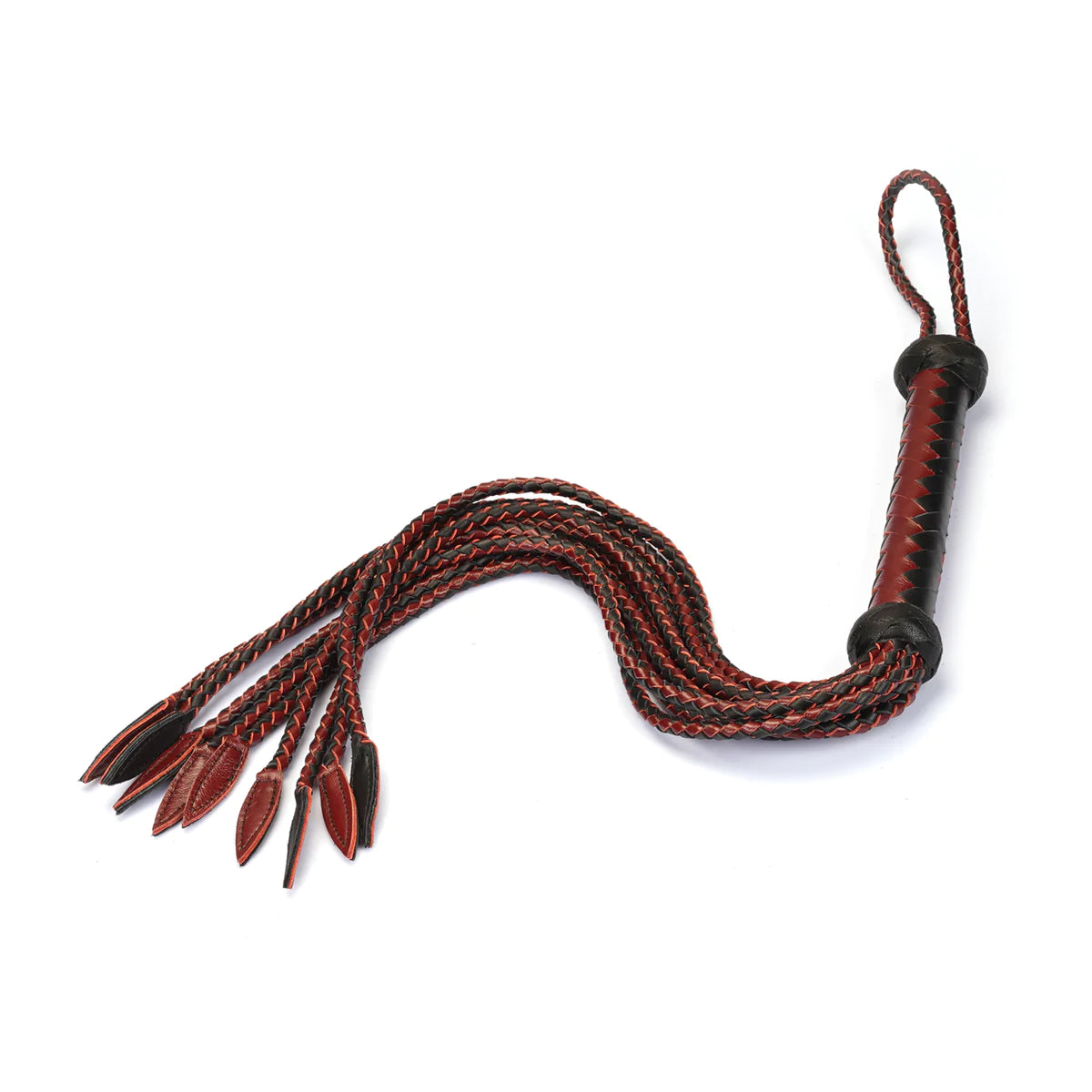 Wine Red Leather Cat O' Nine Tails Flogger Kink by Liebe Seele- The Nookie