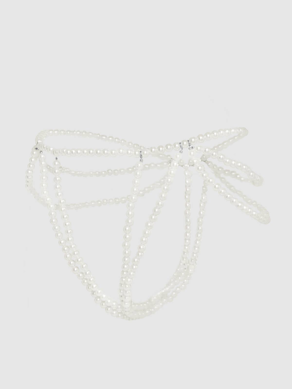 Pearl Draped Panty Lingerie by House of Desire- The Nookie