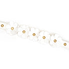 White Leather Floral Collar with Leash Kink by Liebe Seele- The Nookie