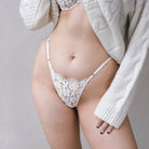 Frisson Micro-G Thong Crystal Lingerie by Monique Morin Lingerie- The Nookie