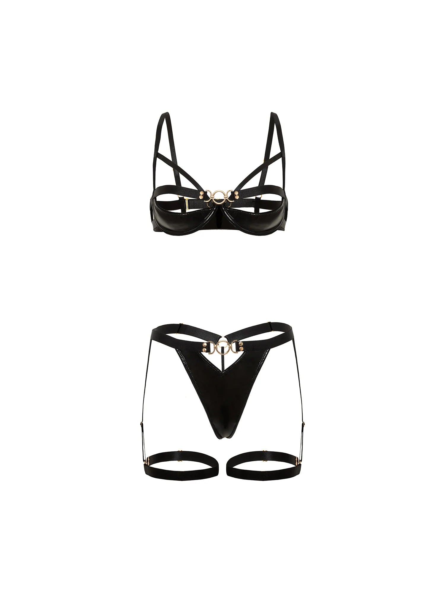 Fetish Please Me Cage Bra Set Lingerie by Oh La La Cheri- The Nookie