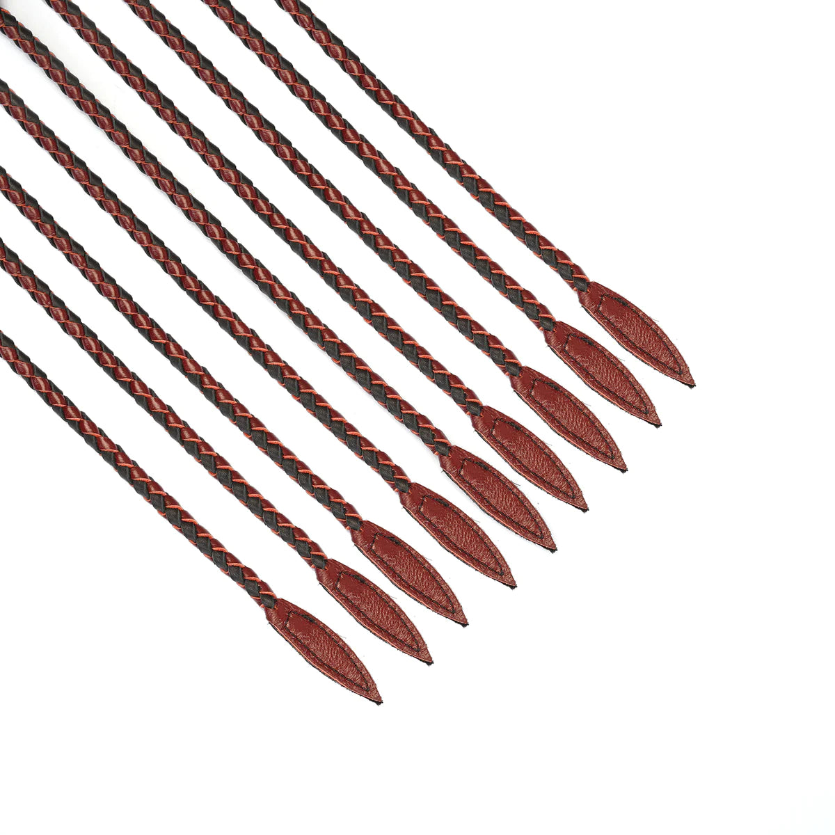 Wine Red Leather Cat O' Nine Tails Flogger Kink by Liebe Seele- The Nookie