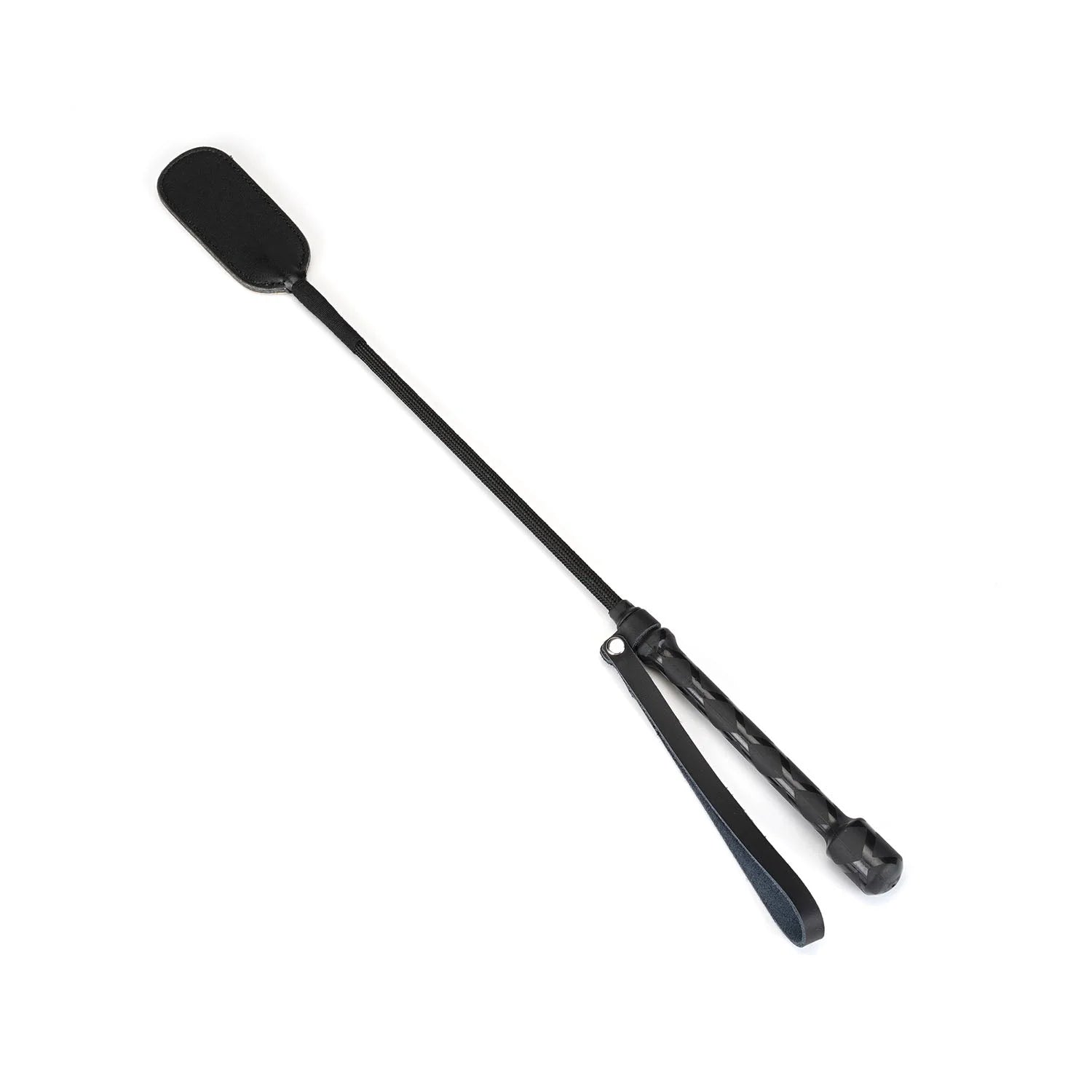 Black Bond Riding Crop With Wide Tip Kink by Liebe Seele- The Nookie