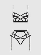 Devon Open Cup Bra & Crotchless Hipster Set Lingerie by House of Desire- The Nookie