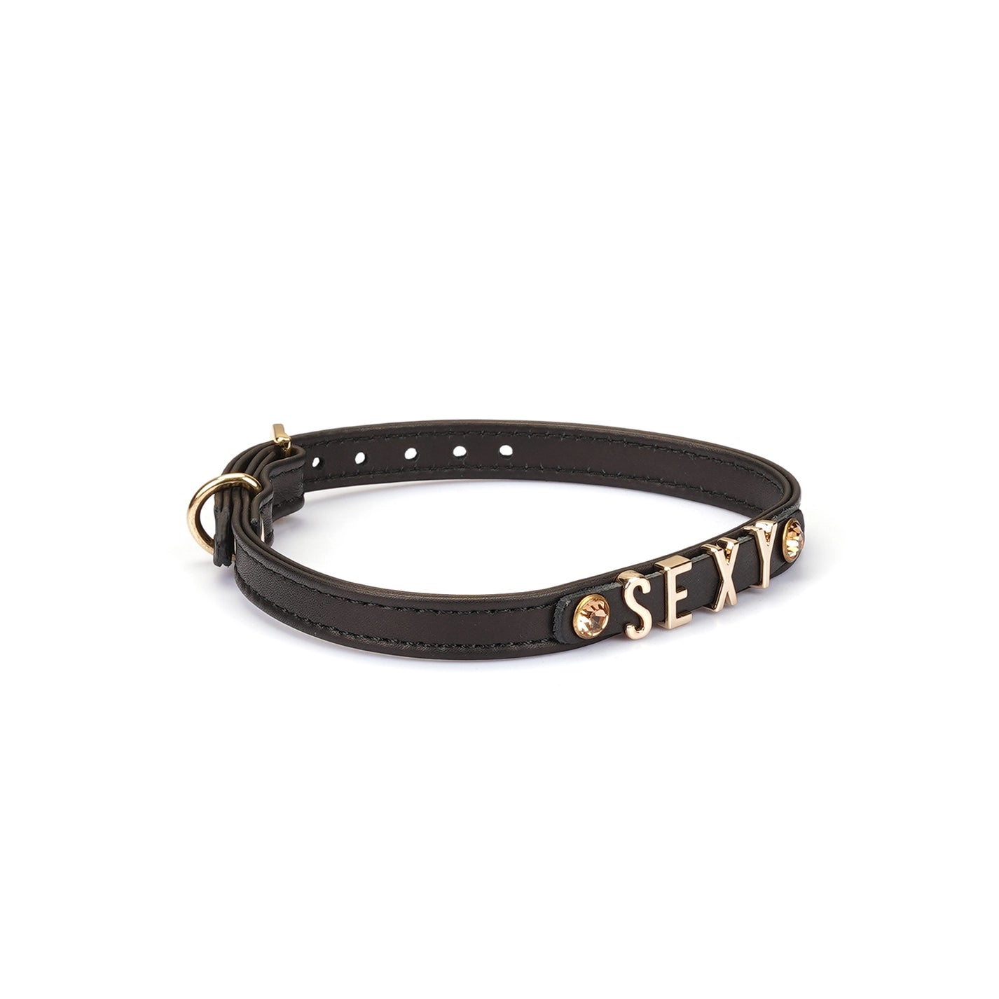 Black Italian Leather SEXY Choker Kink by Liebe Seele- The Nookie
