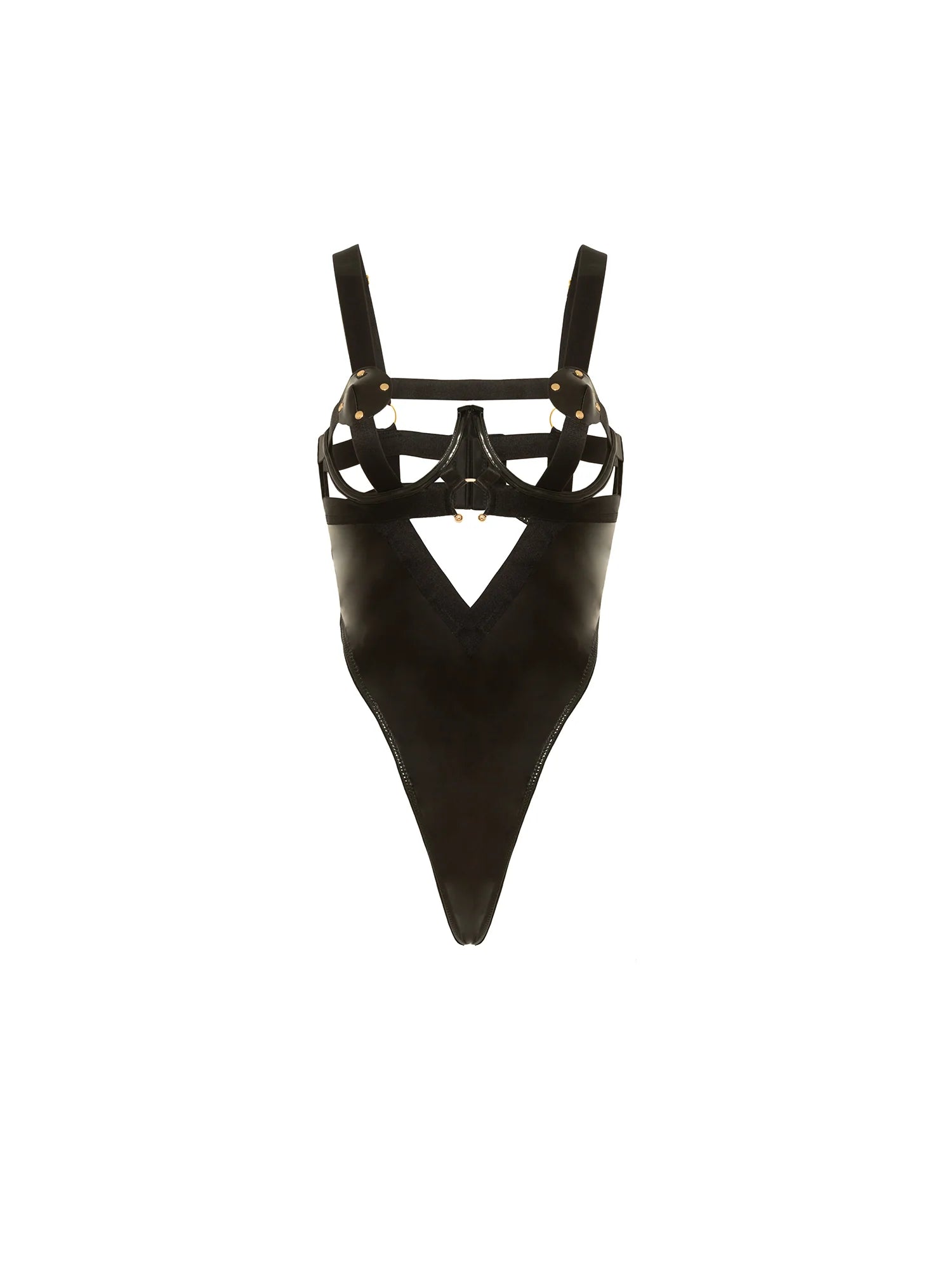 Fetish Erotic Open Cup Teddy Black Lingerie by Oh La La Cheri- The Nookie