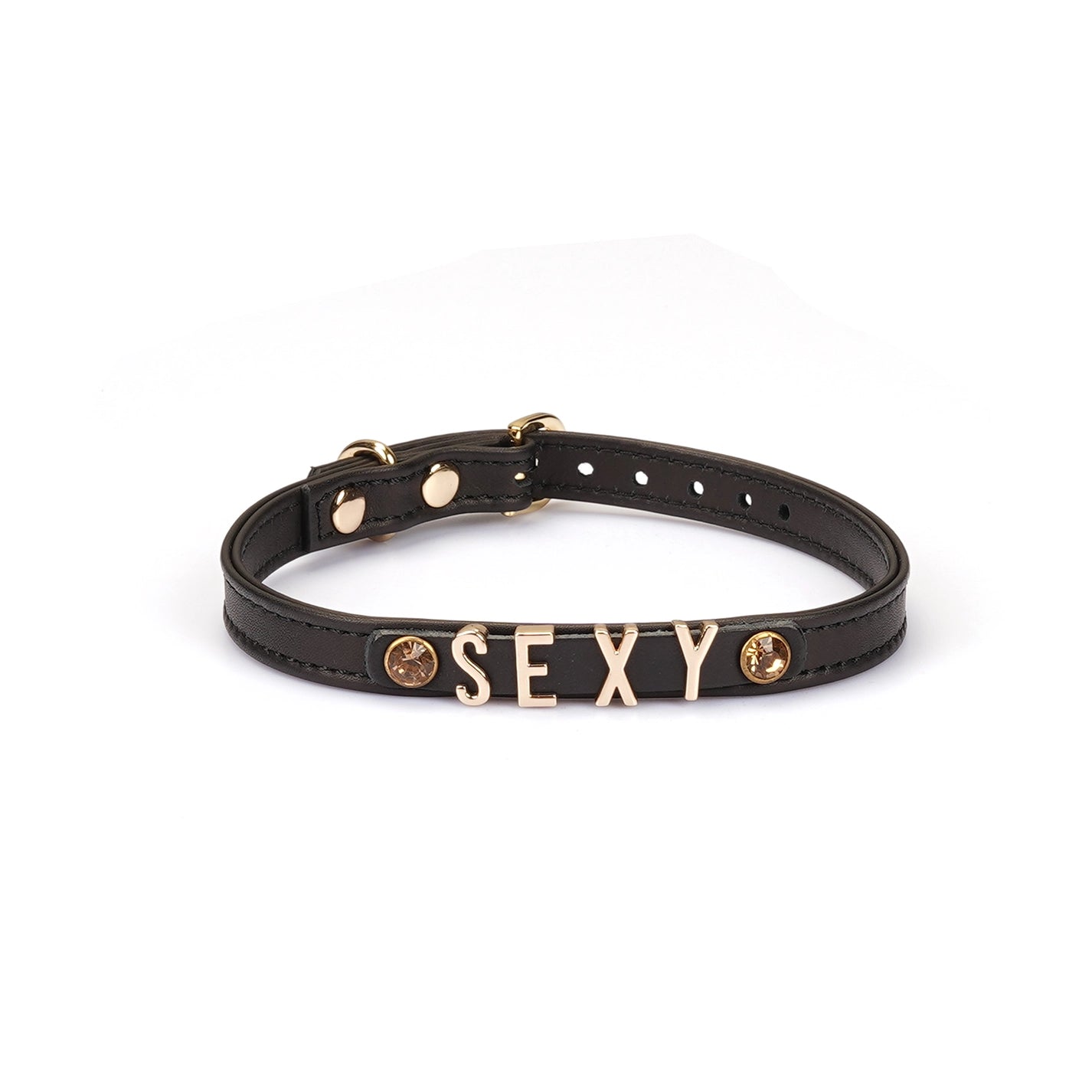 Black Italian Leather SEXY Choker Kink by Liebe Seele- The Nookie