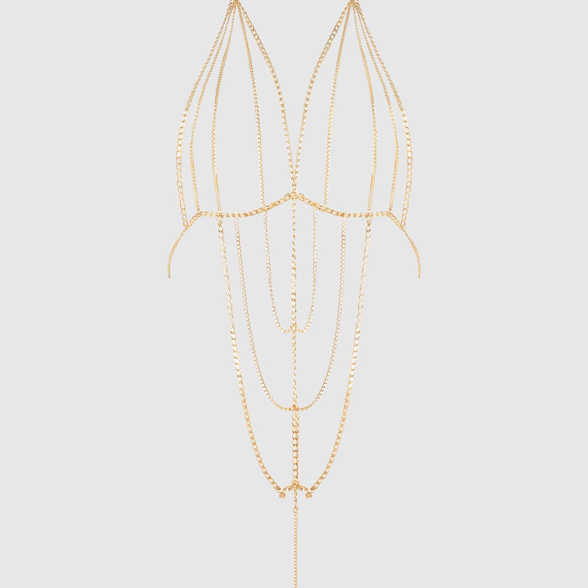 Deep V-Plunge Chain Teddy Lingerie by House of Desire- The Nookie