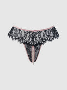 Jocelyn Lace & Pearl Crotchless Thong Lingerie by House of Desire- The Nookie