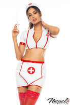 Naughty Nurse Three-Piece Set Lingerie by Mapalé- The Nookie