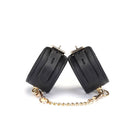 Demon's Kiss Black Leather Wrist Cuffs with Locking Buckles Kink by Liebe Seele- The Nookie