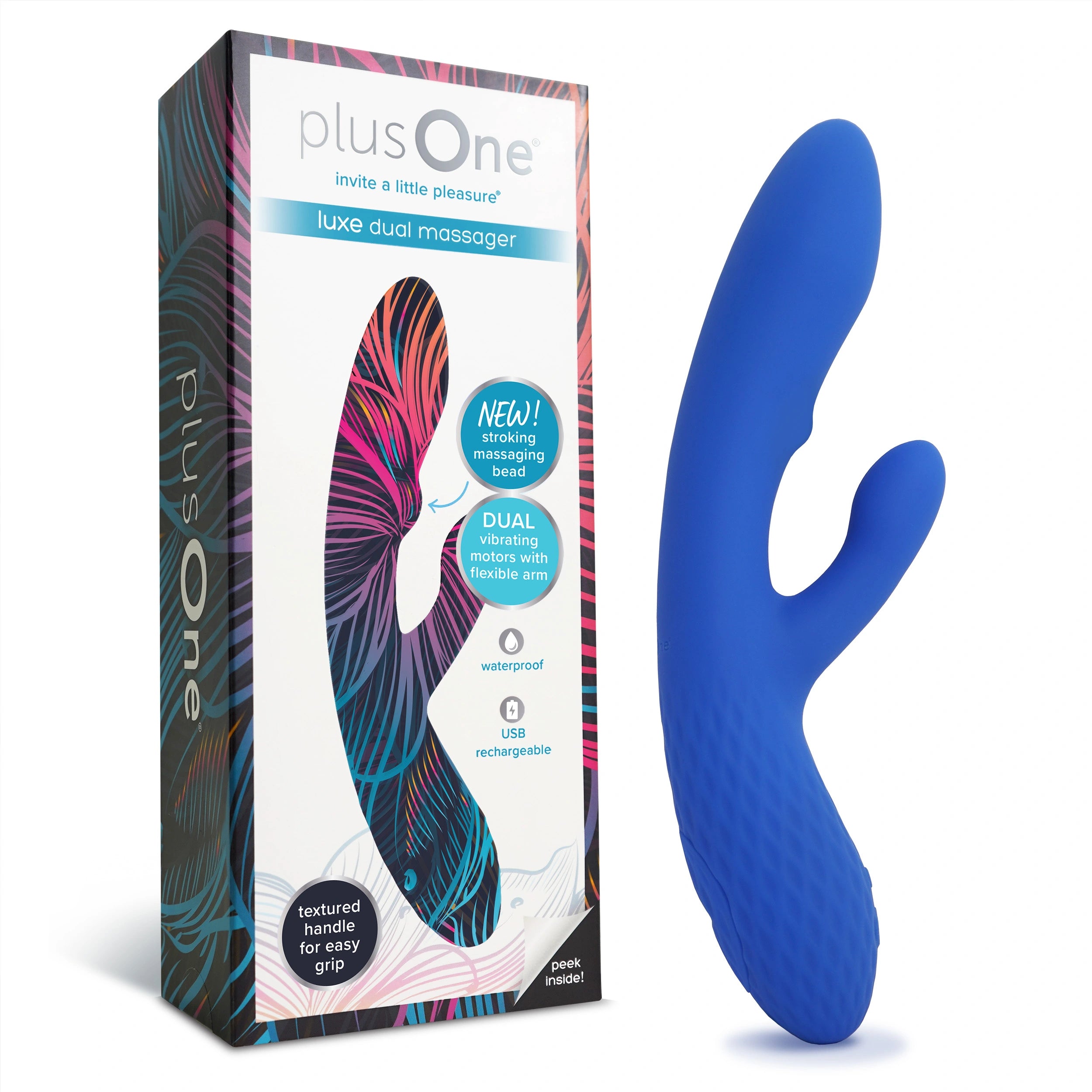Dual Luxe Massager Vibrator by plusOne- The Nookie