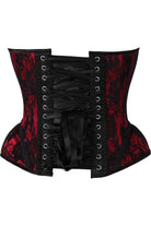 Red with Black Lace Steel Boned Underwire Bustier Corset Lingerie by Daisy Corsets- The Nookie