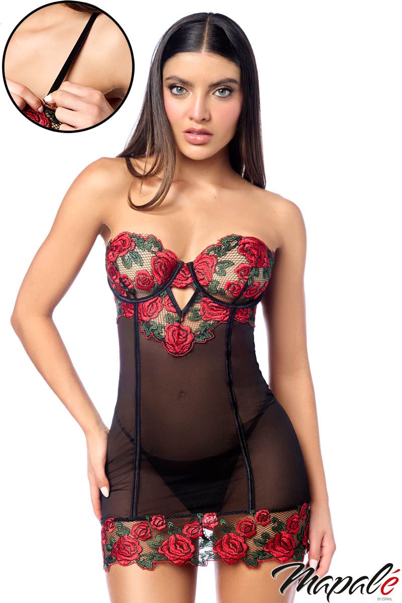 Roses Babydoll Lingerie by Mapalé- The Nookie