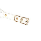 White Leather Floral Collar with Leash Kink by Liebe Seele- The Nookie