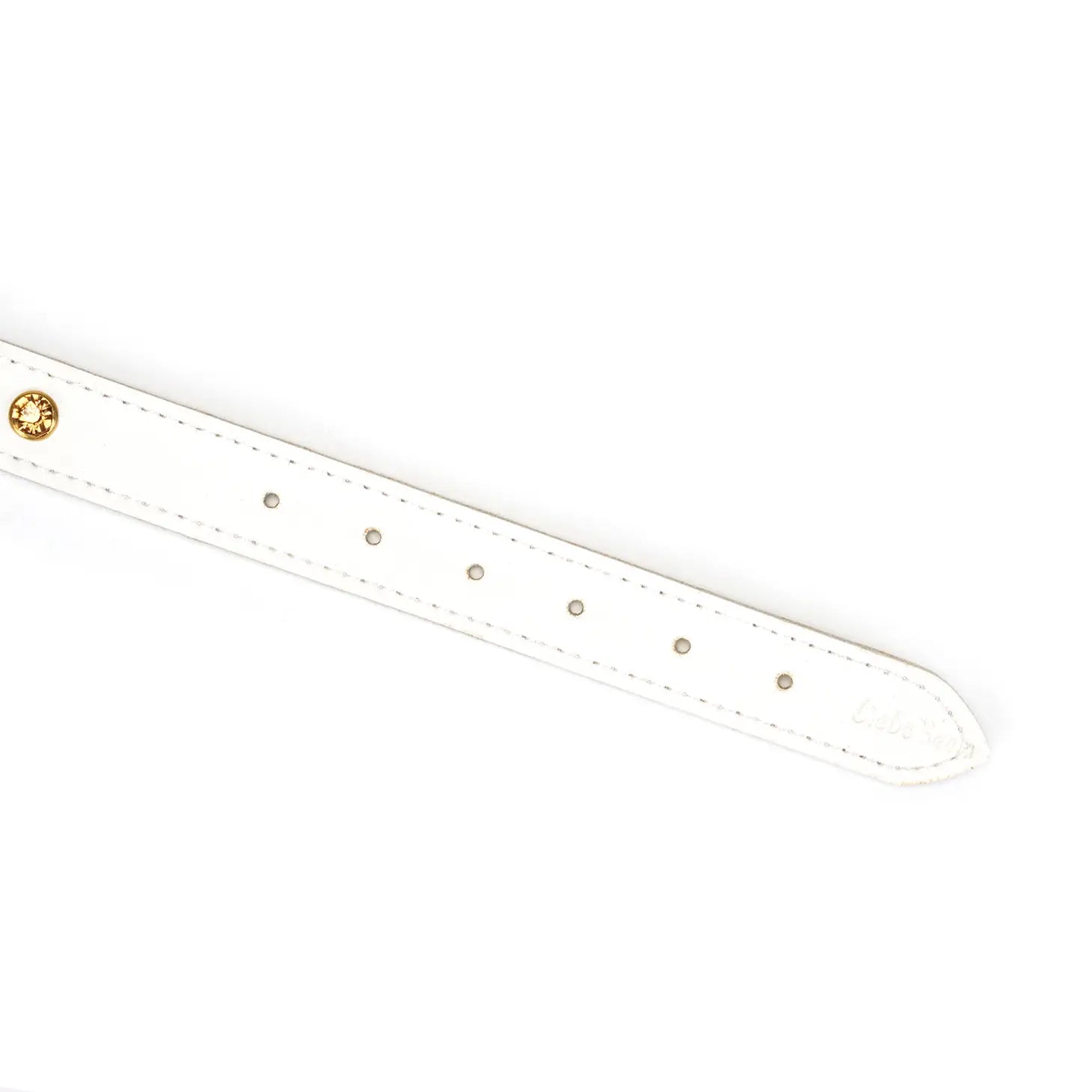White Leather Floral Collar with Leash Kink by Liebe Seele- The Nookie