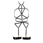 Magdalena Bondage Playsuit in Black Lingerie by Flash You & Me- The Nookie