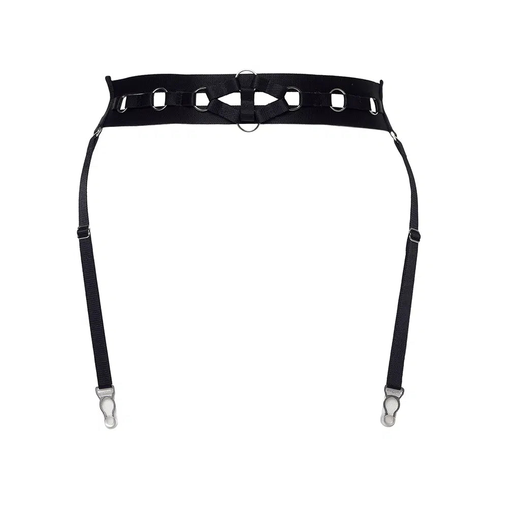 Bondage Waist Belt with Silver Sliders Lingerie by Flash You & Me- The Nookie