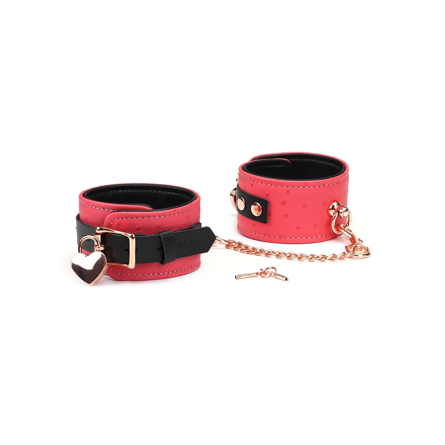 Angel's Kiss Cherry Blossom Leather Wrist Cuffs Kink by Liebe Seele- The Nookie