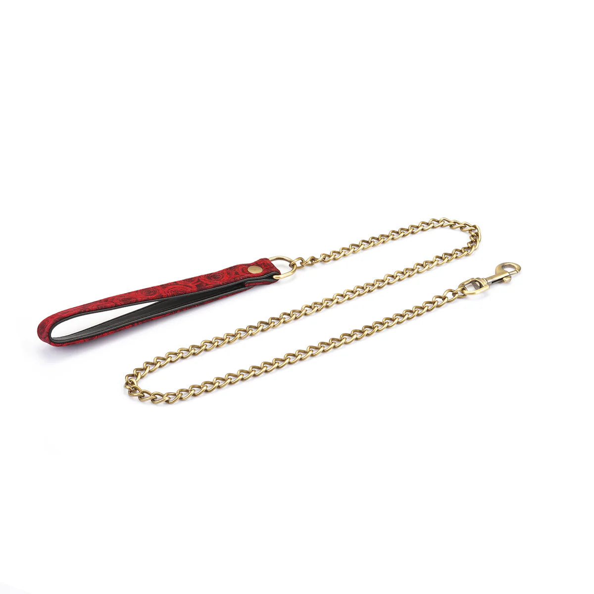 Kinbaku Ukiyoe Red Rosy Suede Leather Collar and Leash Kink by Liebe Seele- The Nookie