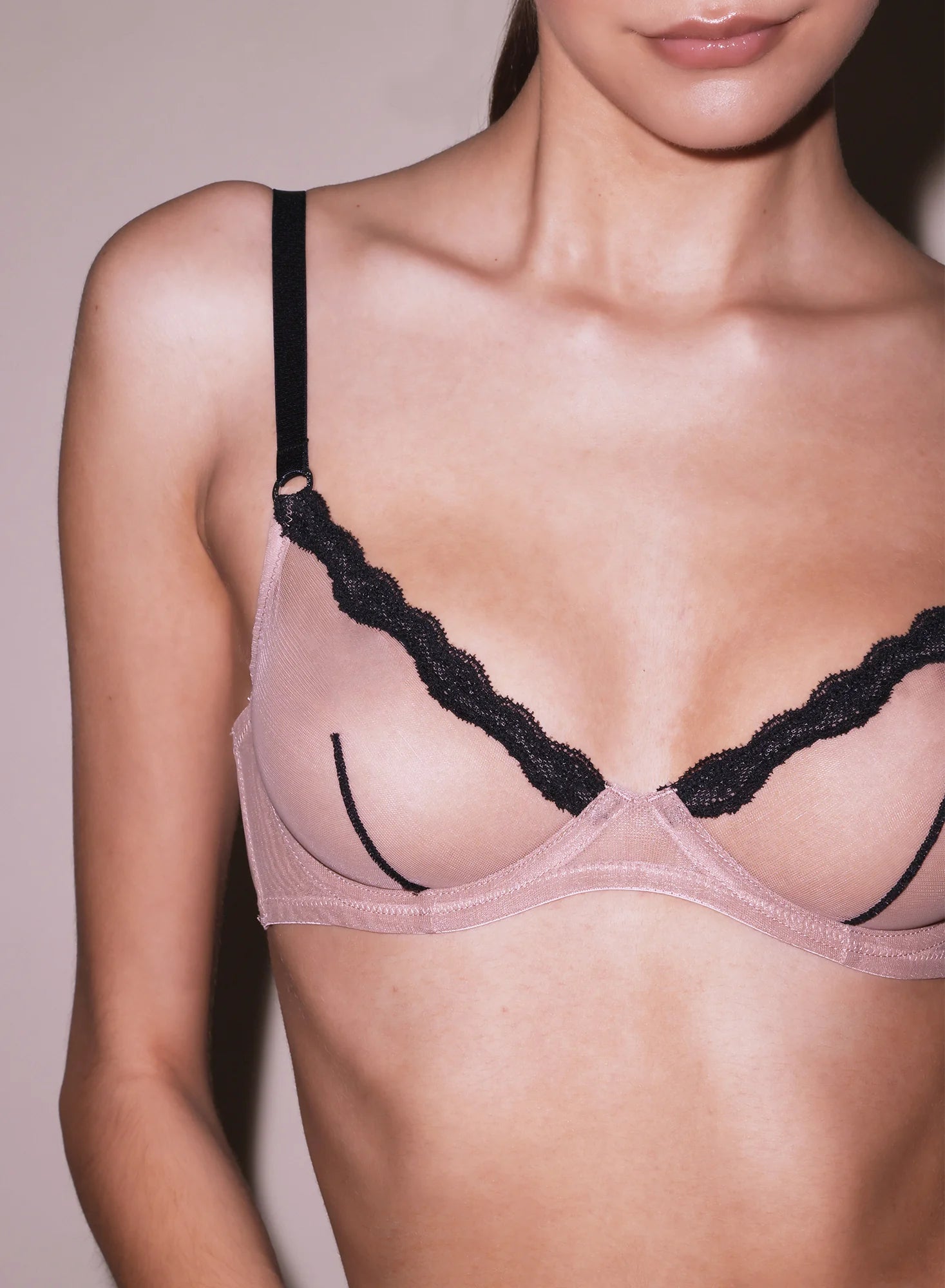 Sheer Tulle Demi Bra Lingerie by fleur du mal- The Nookie