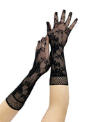 Fishnet Floral Gloves Lingerie by Pamela Mann- The Nookie