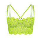 Frisson Bustier Acid Green Lingerie by Monique Morin Lingerie- The Nookie