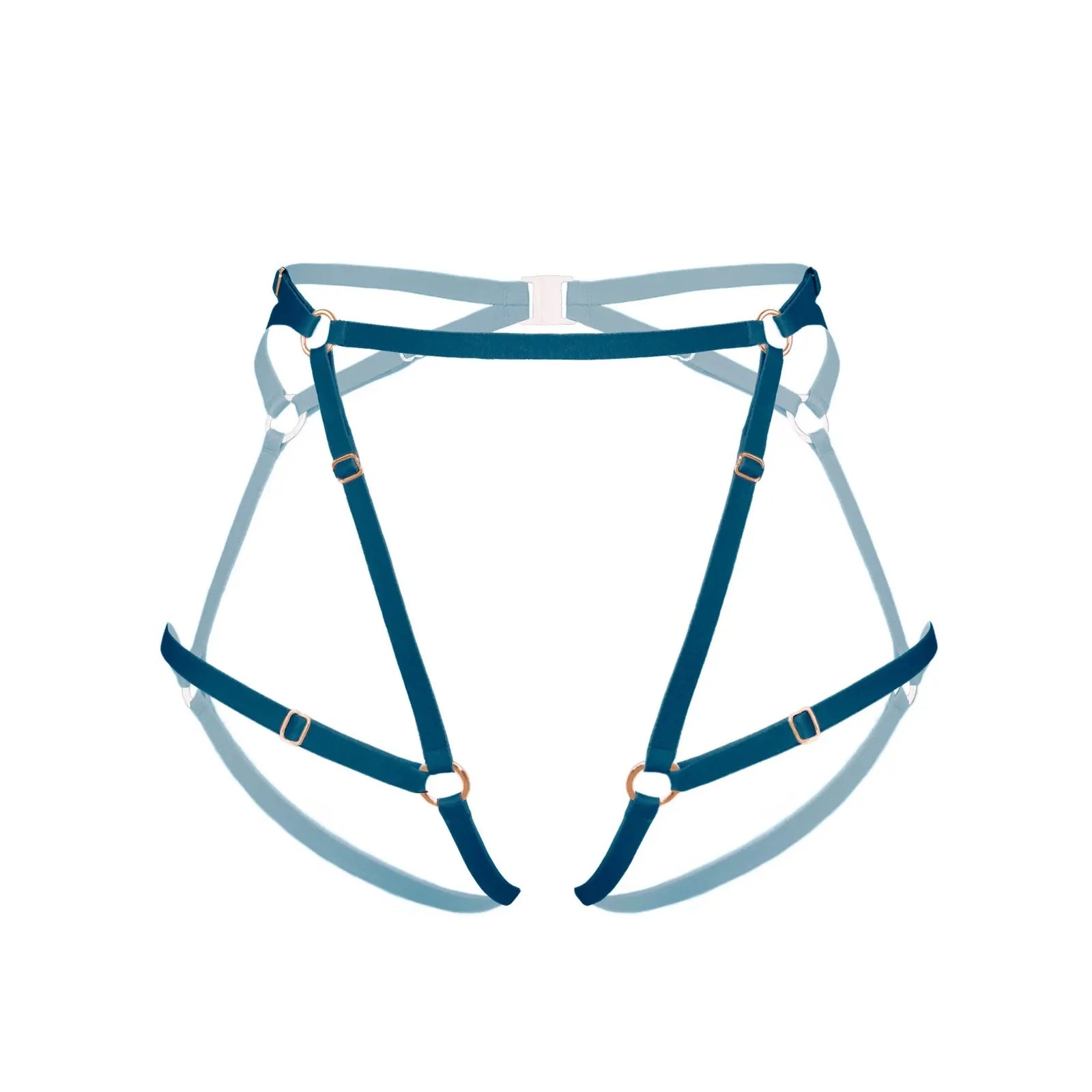 Frisson Harness in Tourmaline Lingerie by Monique Morin Lingerie- The Nookie