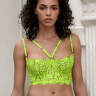 Frisson Bustier Acid Green Lingerie by Monique Morin Lingerie- The Nookie