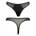 Black Mesh Thong Lingerie by Flash You & Me- The Nookie