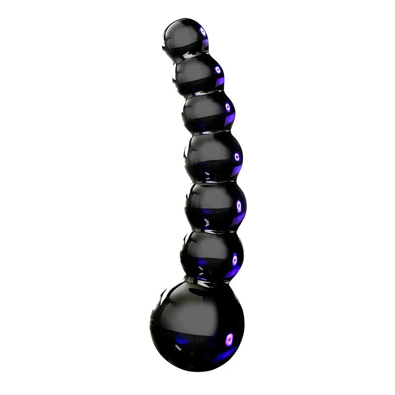 Icicles No. 66 Glass Plug in Black Dildo by Pipedream- The Nookie