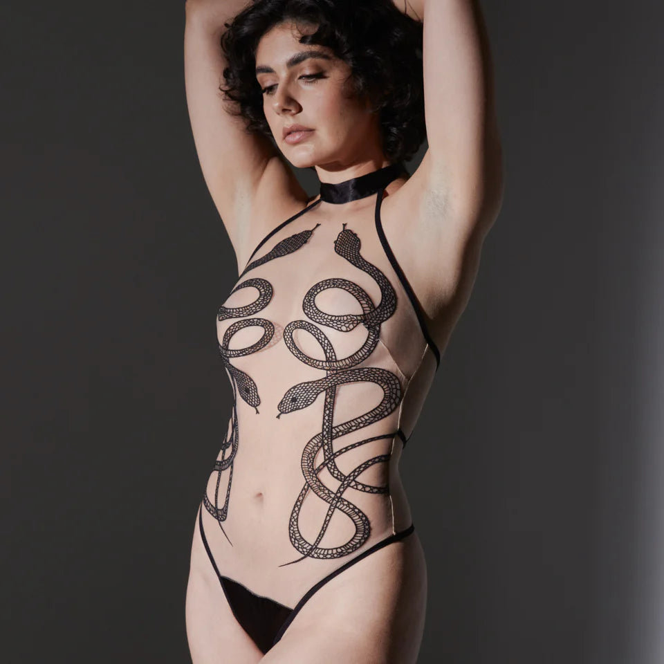 Medusa Bodysuit in Butterscotch Lingerie by Thistle & Spire- The Nookie