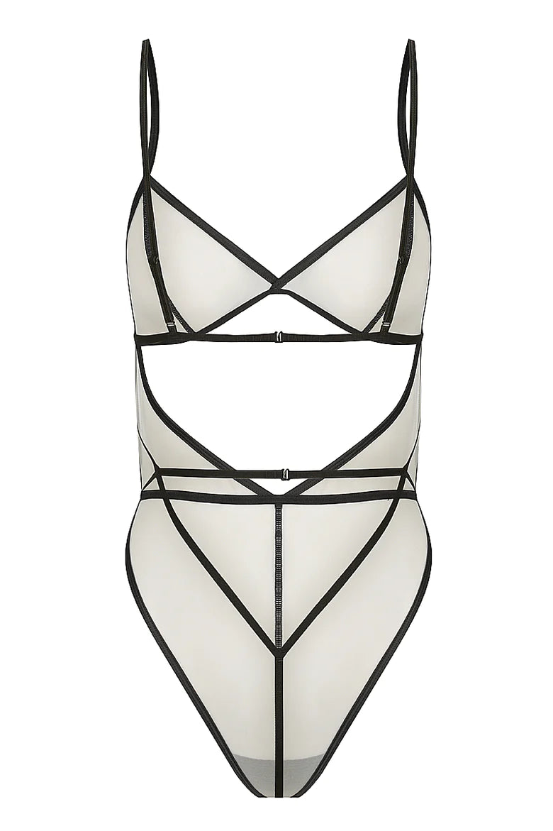 Lexi Light Cut-Out Bodysuit Lingerie by RAVEN + ROSE- The Nookie