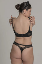 West Black Half Moon Cut-Out G-String Lingerie by RAVEN + ROSE- The Nookie