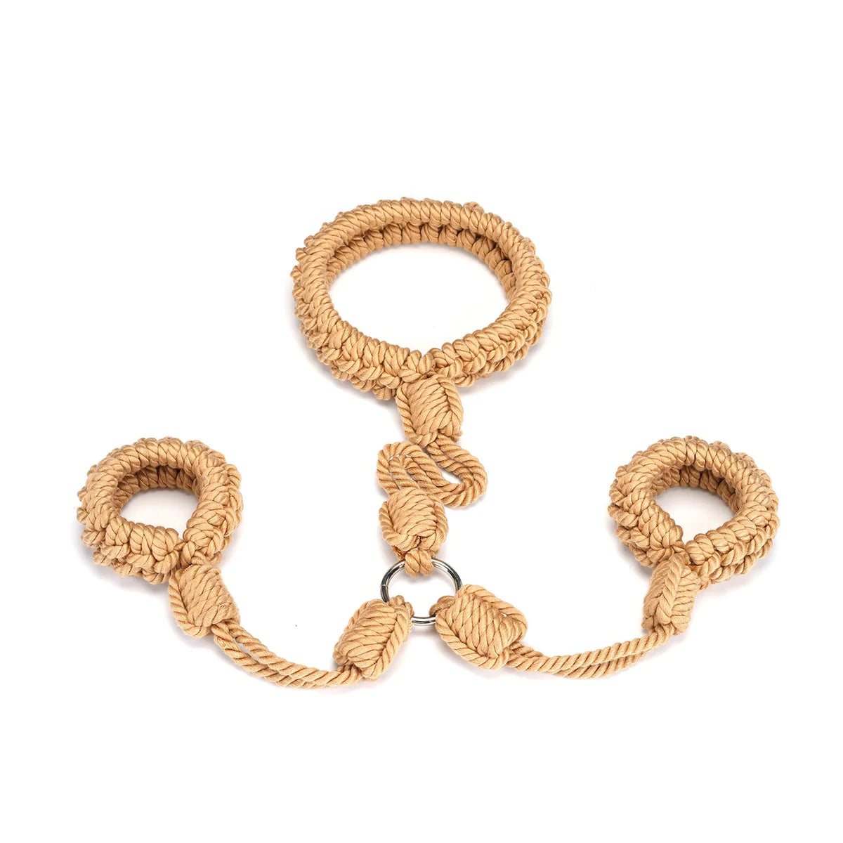 Bound You Shibari Rope Collar to Wrist Restraints Kink by Liebe Seele- The Nookie