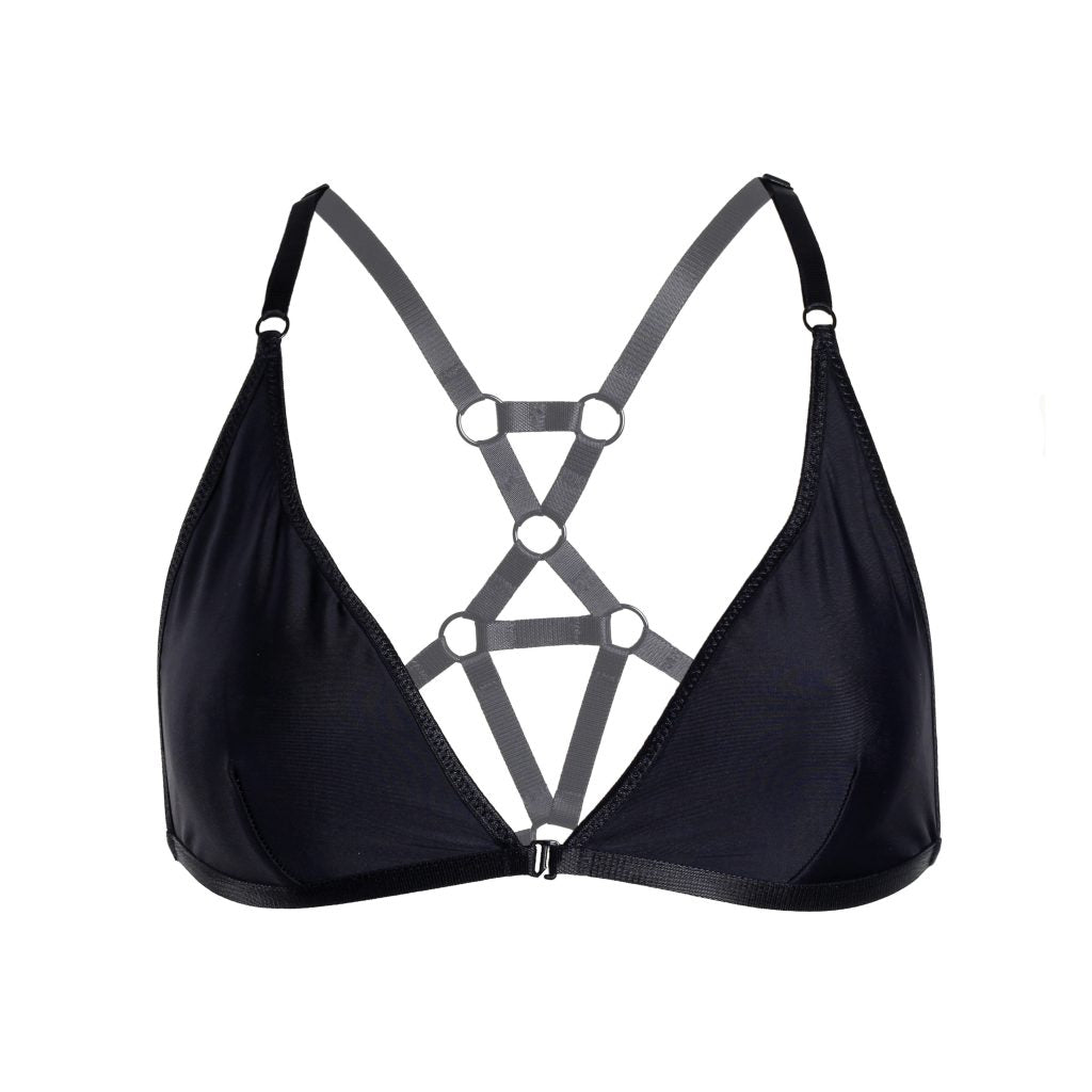 Black Bondage Bikini Top Lingerie by Flash You & Me- The Nookie