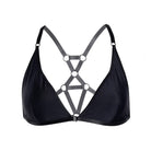 Black Bondage Bikini Top Lingerie by Flash You & Me- The Nookie