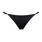 Black Triangle Bikini Bottoms with Black Sliders Lingerie by Flash You & Me- The Nookie