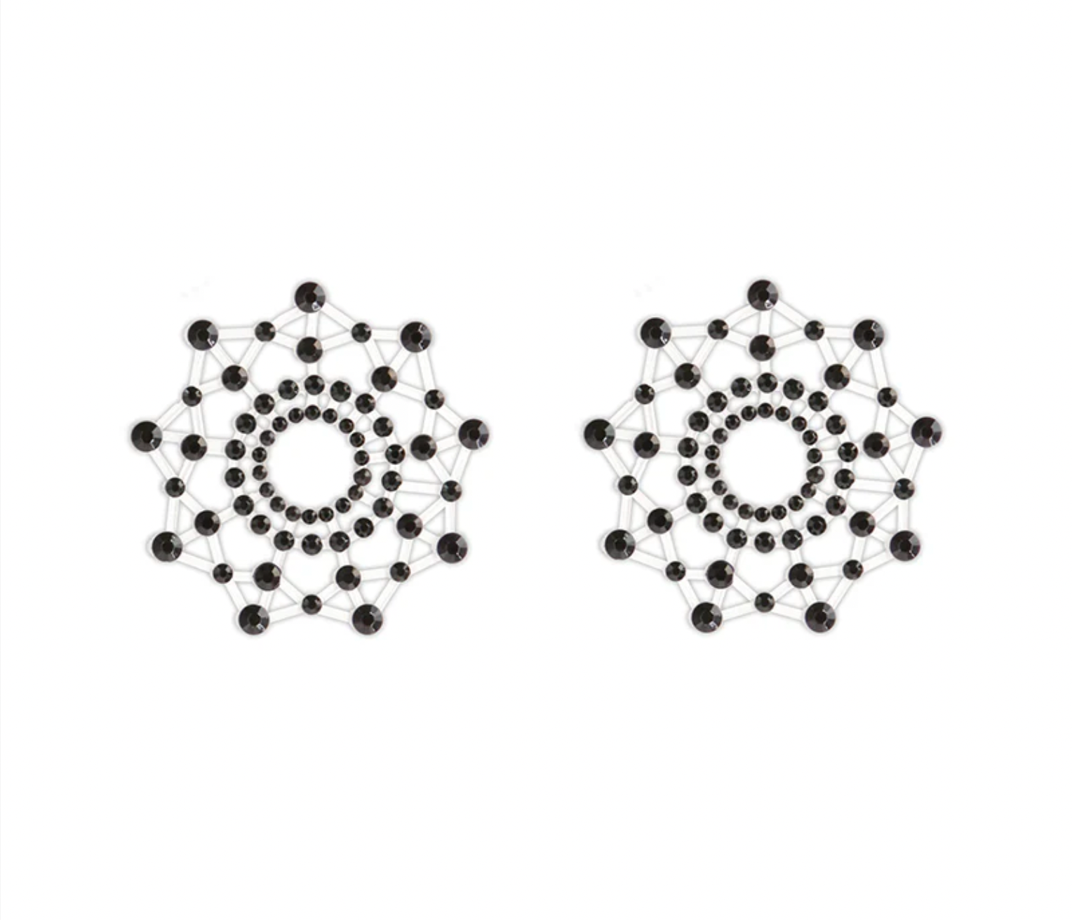 Black Rhinestone Pasties Lingerie by NS Novelties- The Nookie