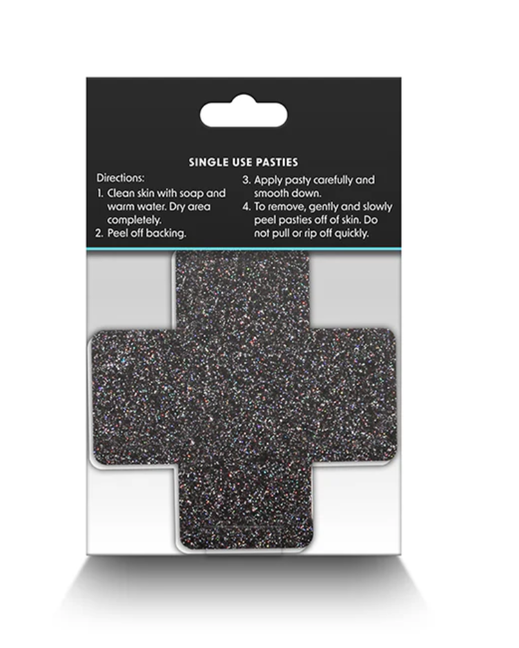 Sparkle Cross Pasties Lingerie by NS Novelties- The Nookie