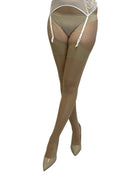 Sheer Shine Stockings in Beige Lingerie by Pamela Mann- The Nookie